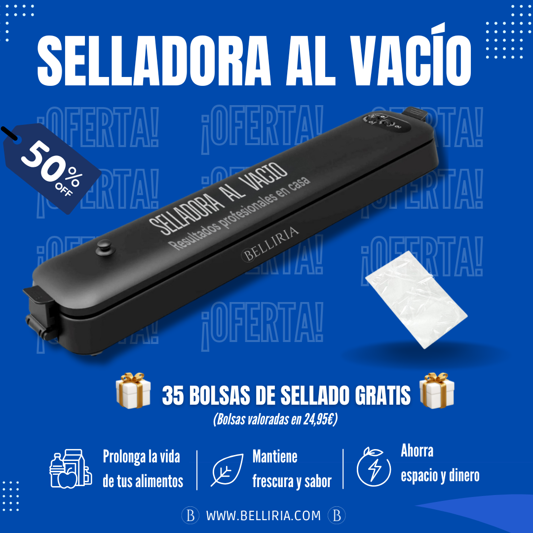 Selladora al vacío + 35 Bolsas GRATIS